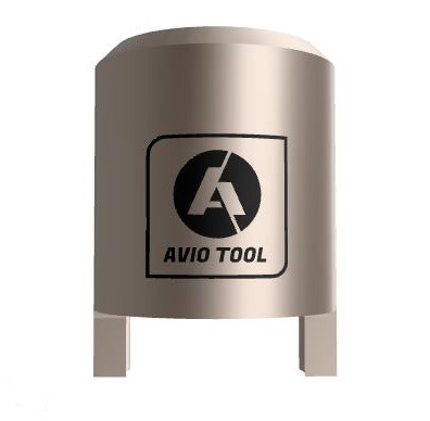 Adaptador cilíndrico con logotipo AVIO TOOL.